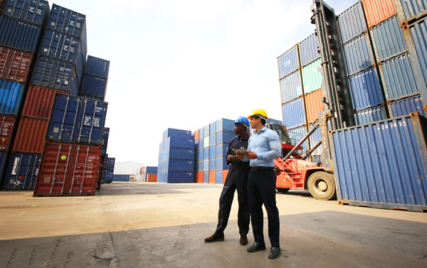 Foreman,Control,Cargo,Loading,Box.,Logistics,And,Transportation,Business.,Industrial